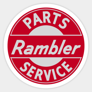 Rambler parts and service vintage sign Sticker